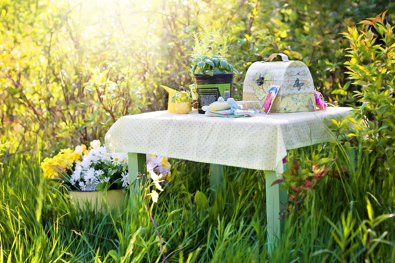 mesa de jardinería
